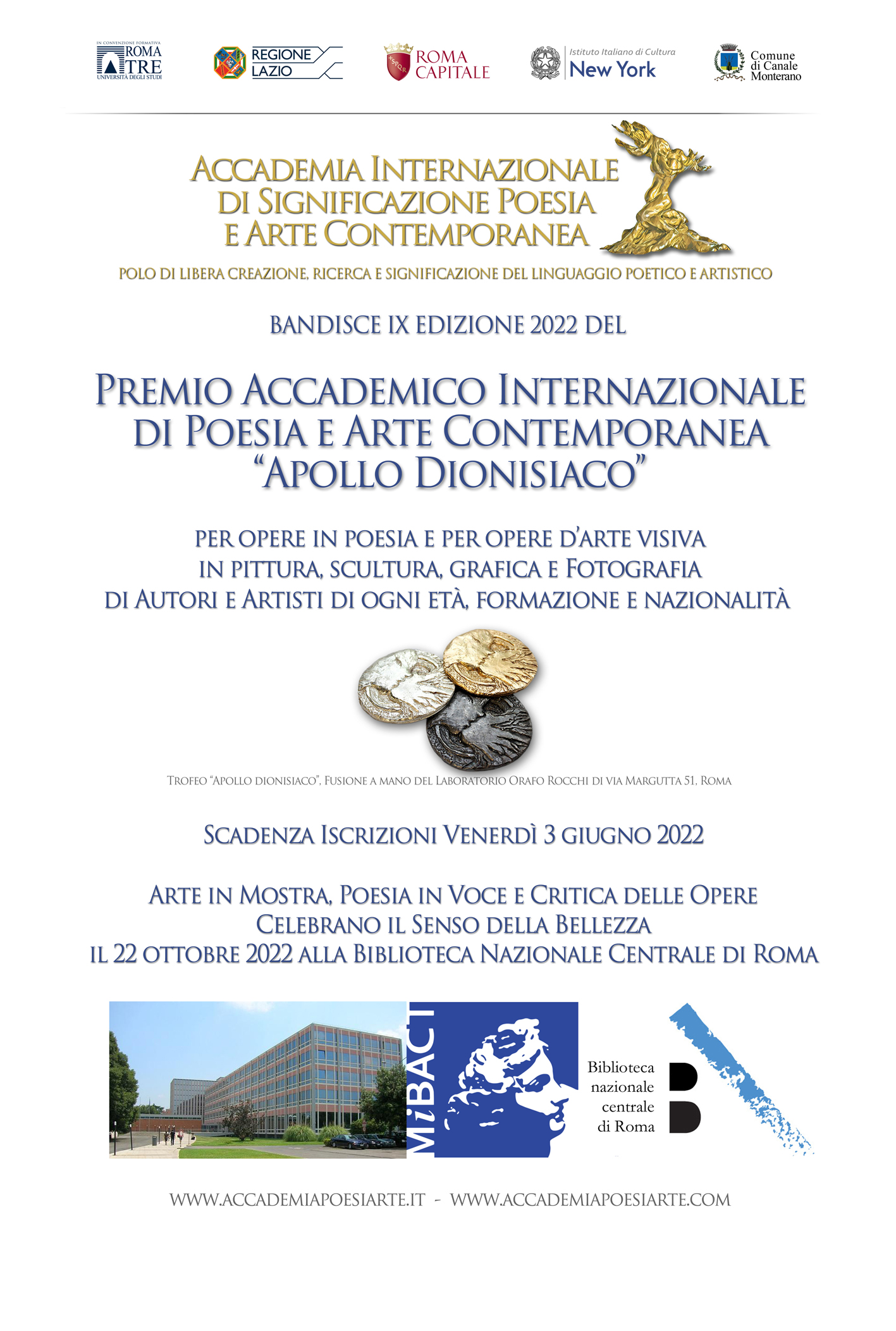 Immagine Bando Apollo dionisiaco 2022 Poster Premio Apollo Dionisiaco 2022