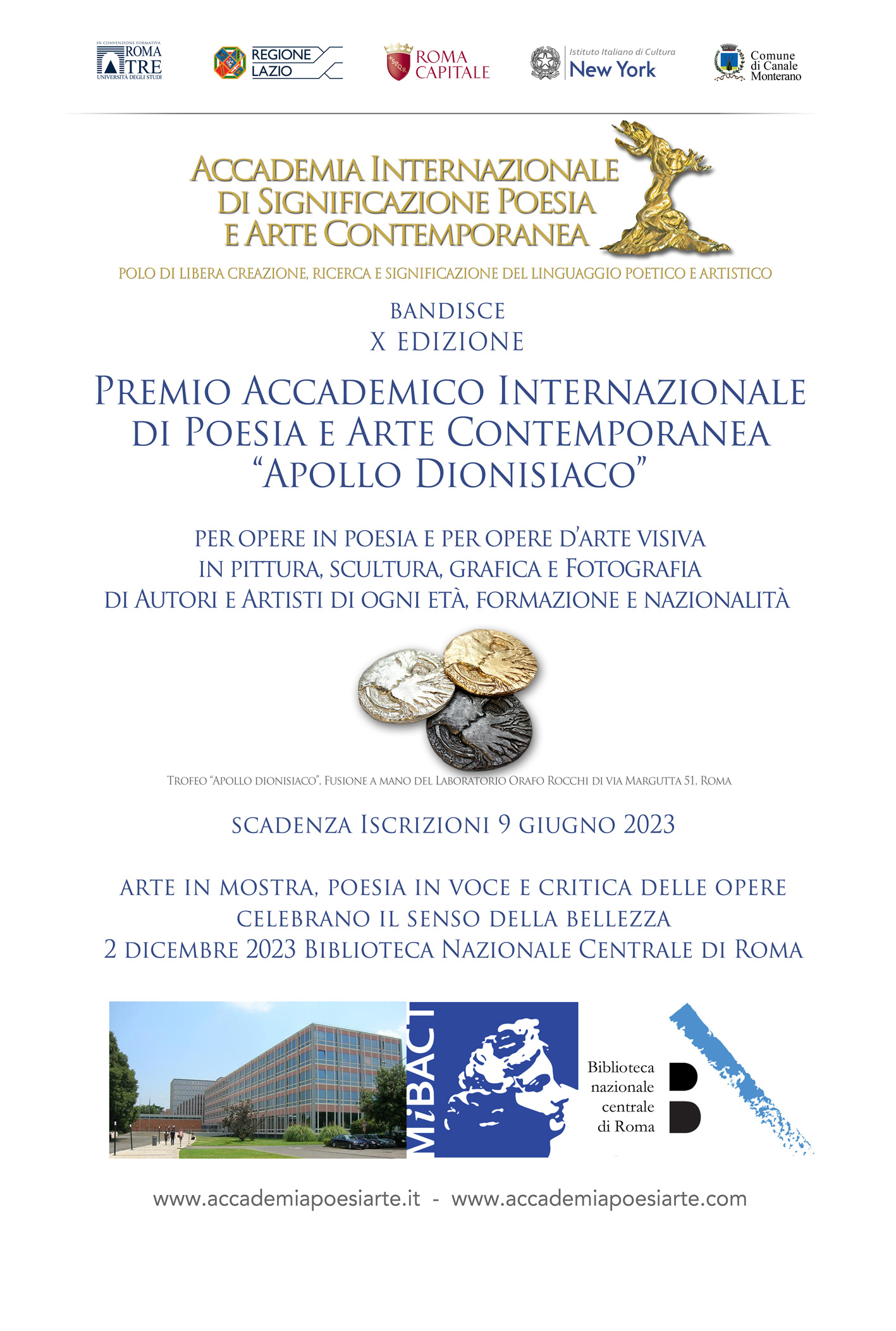 Immagine bando premio Apollo dionisiaco 2023